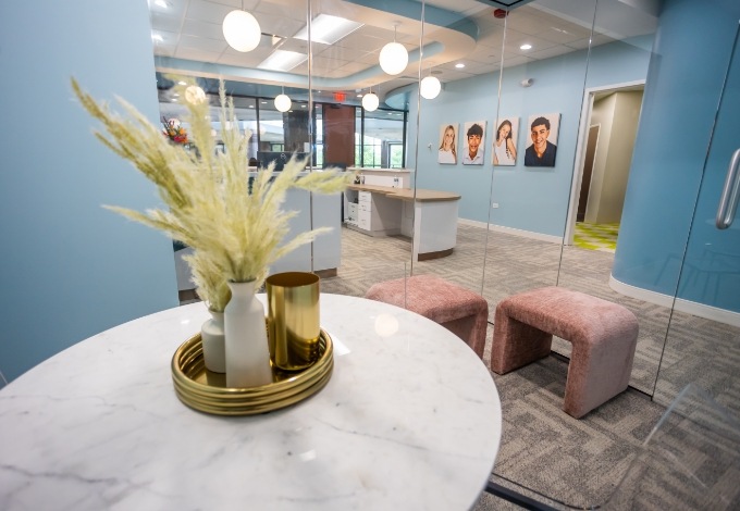 Dental office waiting area